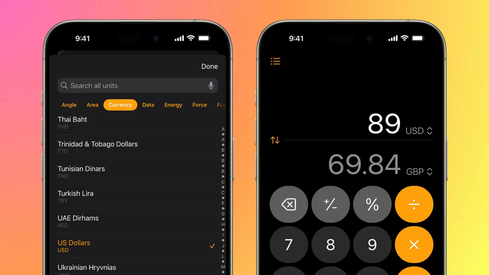 ماشین حساب iOS 18 و قابلیت جدید تبدیل واحد آن چگونه عمل می کند؟ 2 Currency conversion in iPhone Calculator app