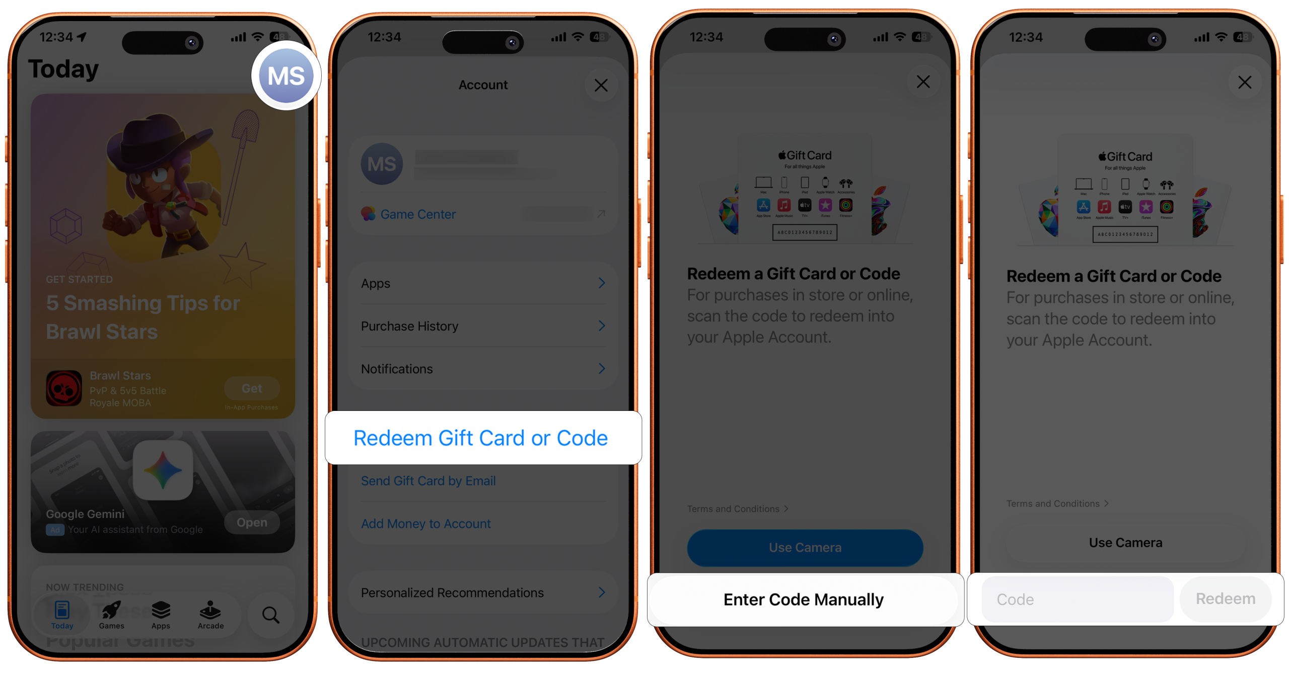 آموزش استفاده از گیفت کارت اپل در آیفون، آیپد، مک و ویندوز 1 نحوه وارد کردن گیفت کارت اپل در آیفون و آیپد