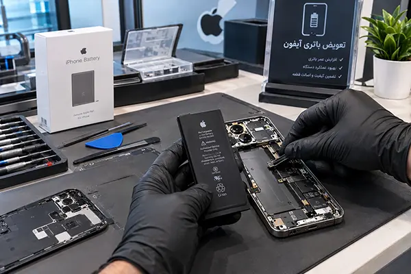 تعویض باتری آیفون 1 تعویض باتری آیفون